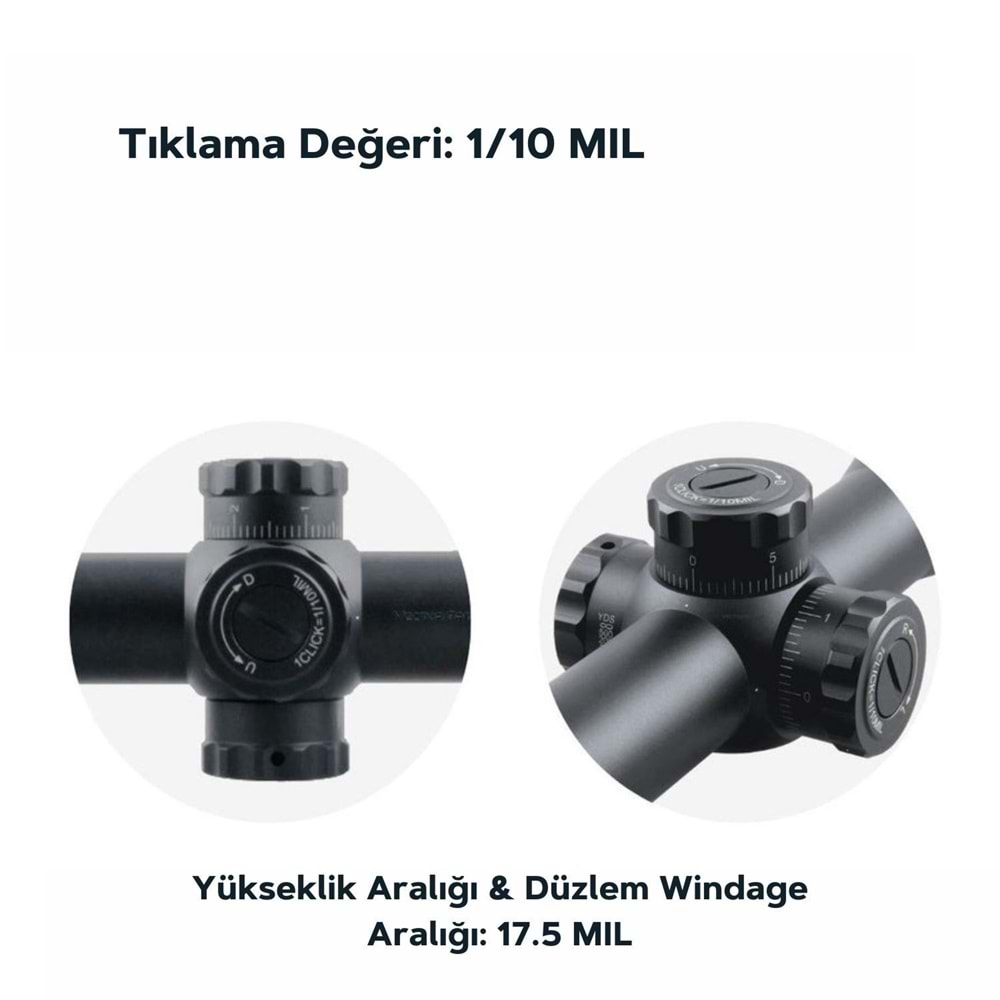 Vector Optics MARKSMAN 3.5-10X44 SFP Tüfek Dürbünü SCOM-04