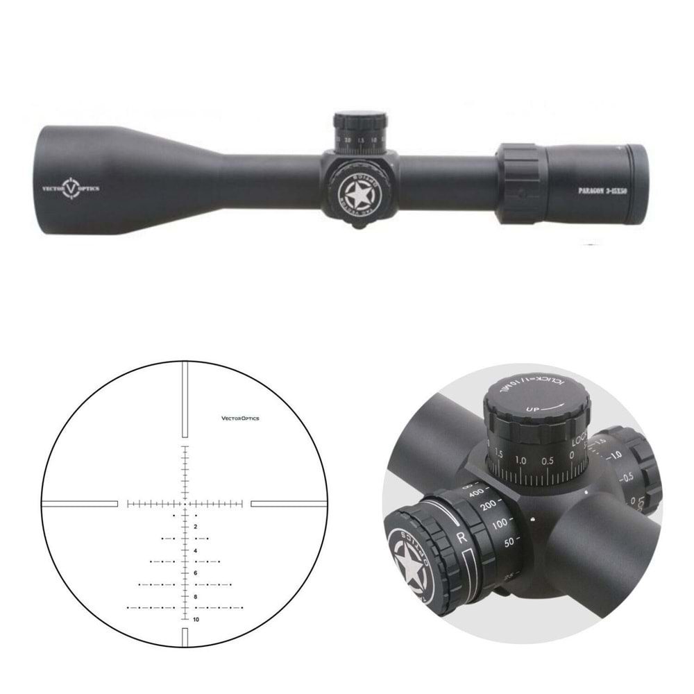 Paragon 3-15x50 Tüfek Dürbünü