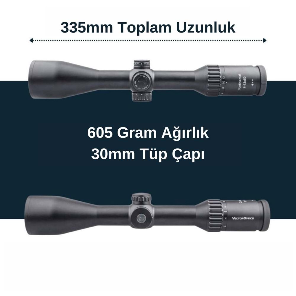 CONTINENTAL 2-12X50 HUNTING SFP TÜFEK DÜRBÜNÜ