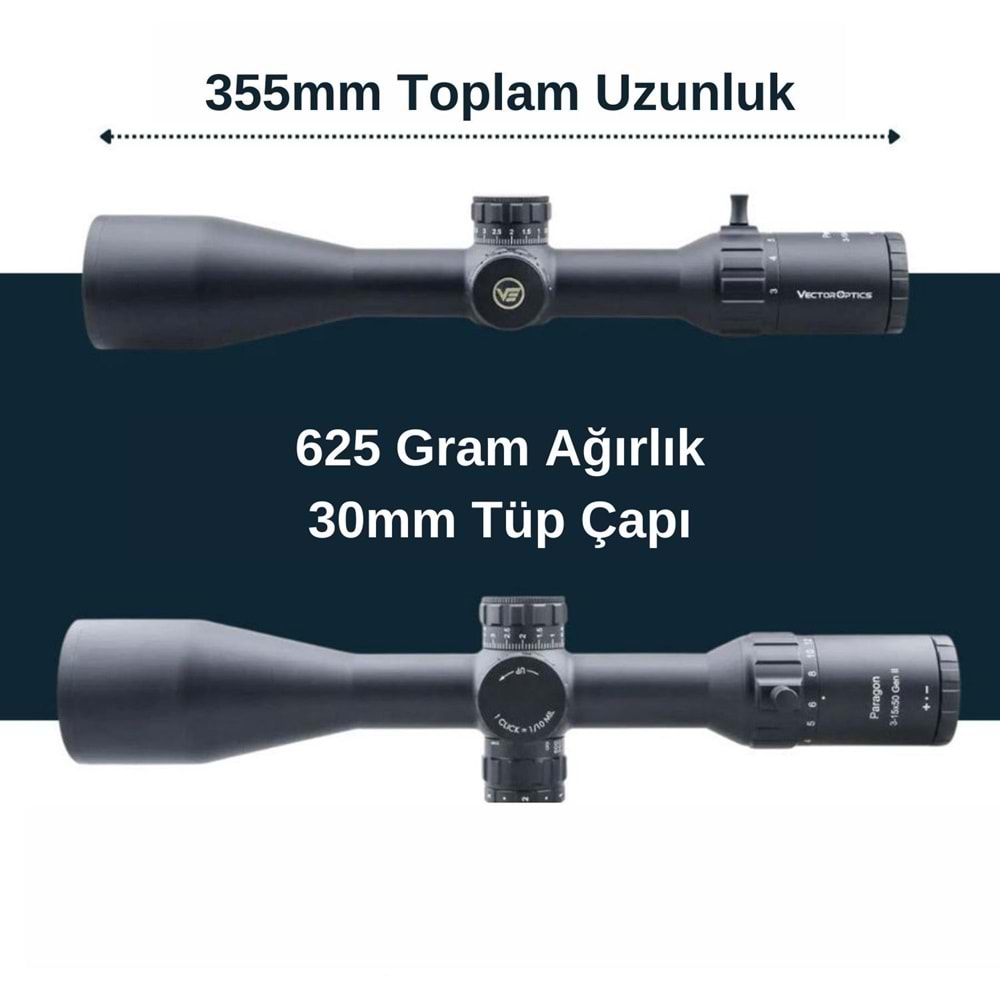 Paragon GEN2 3-15x50 SFP Tüfek Dürbünü SCOM-25