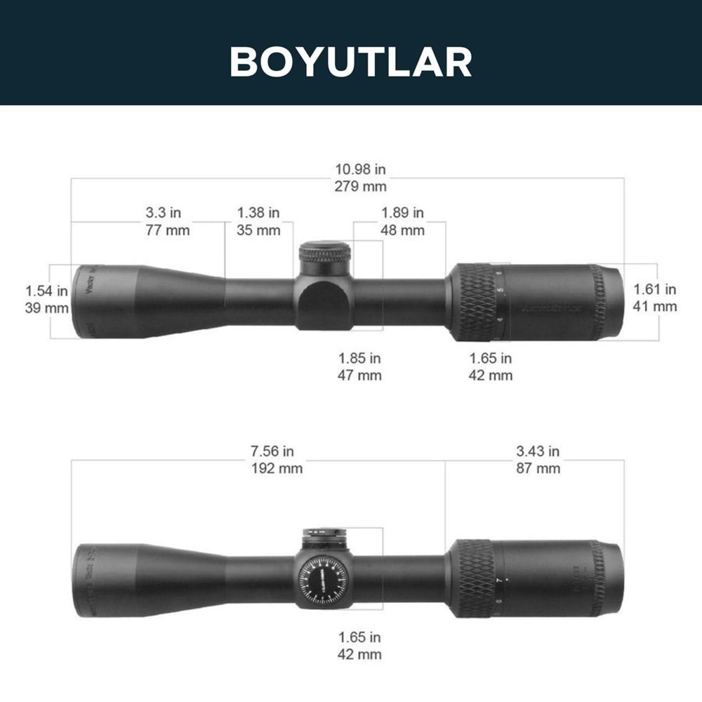 VECTOR OPTICS MATIZ 2-7X32 1'' SFP Tüfek Dürbünü