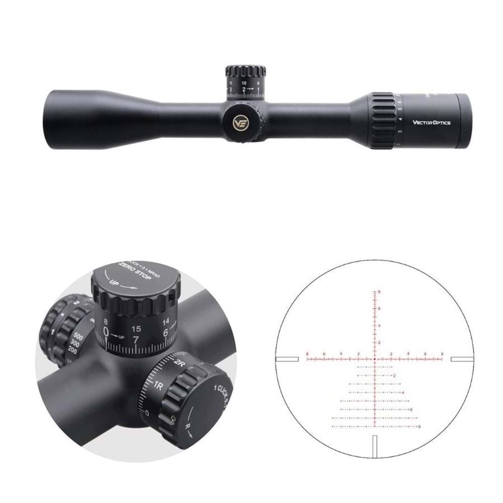Vector Optics CONTINENTAL X8 2-16X44 SFP ED TACTICAL Tüfek Dürbünü SCOM-T39