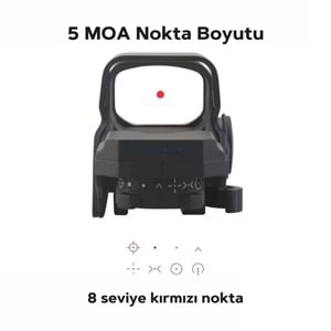 SCRD-04SI Vector Optics Omega 8 Reticle Economic Red Dot Nişangah