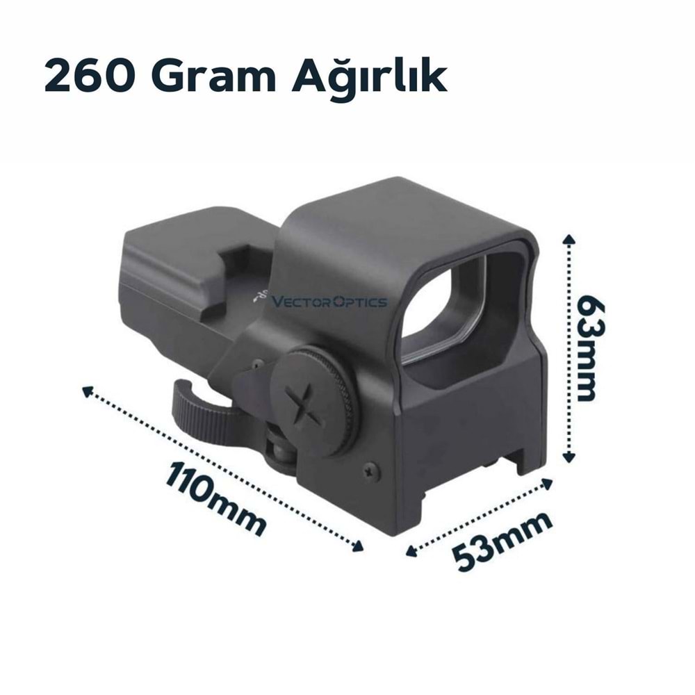 SCRD-04SI Vector Optics Omega 8 Reticle Economic Red Dot Nişangah
