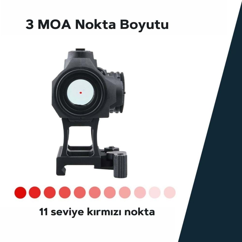 SCRD-38 Vector Optics Maverick GEN3 1x22 Kauçuk Kaplı Red Dot Nişangah