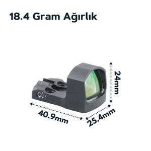 SCRD-43 Frenzy-S 1x17x24 MIC RD 3MOA IP67 (MAG) Red Dot Nişangah