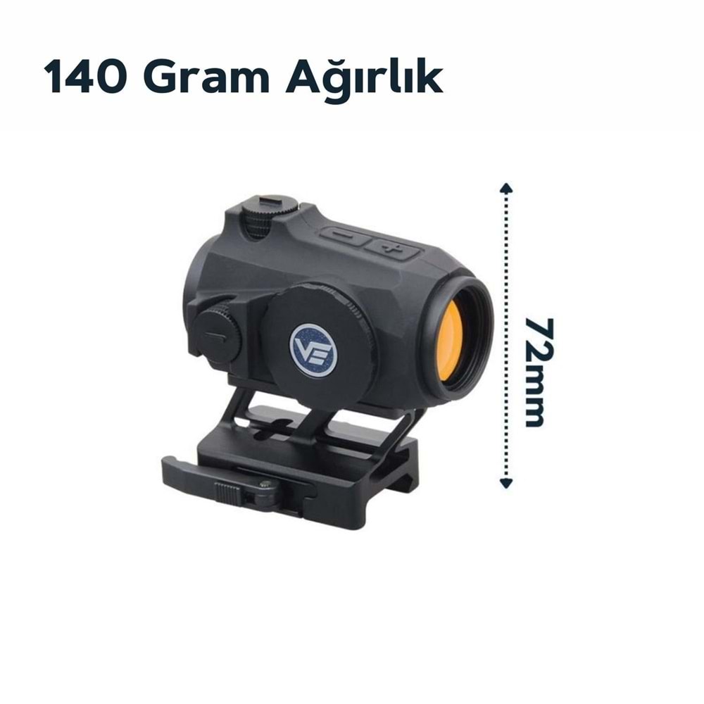 Maverick-IV 1x20 Mini Reflex Sight MIL RUBBER SIYAH