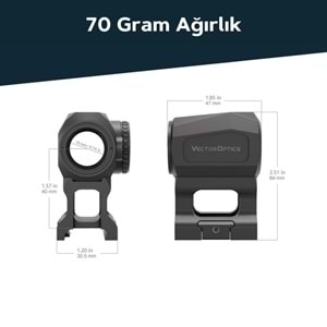 Vector Optics Scrapper 1x2 MICRO Ultra Kompakt Red Dot Dürbün SCRD-69