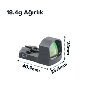 Vector Optics Frenzy-S 1x17x24 GREEN MIC 5MOA YEŞİL RedDot Nişangah SCRD-G43