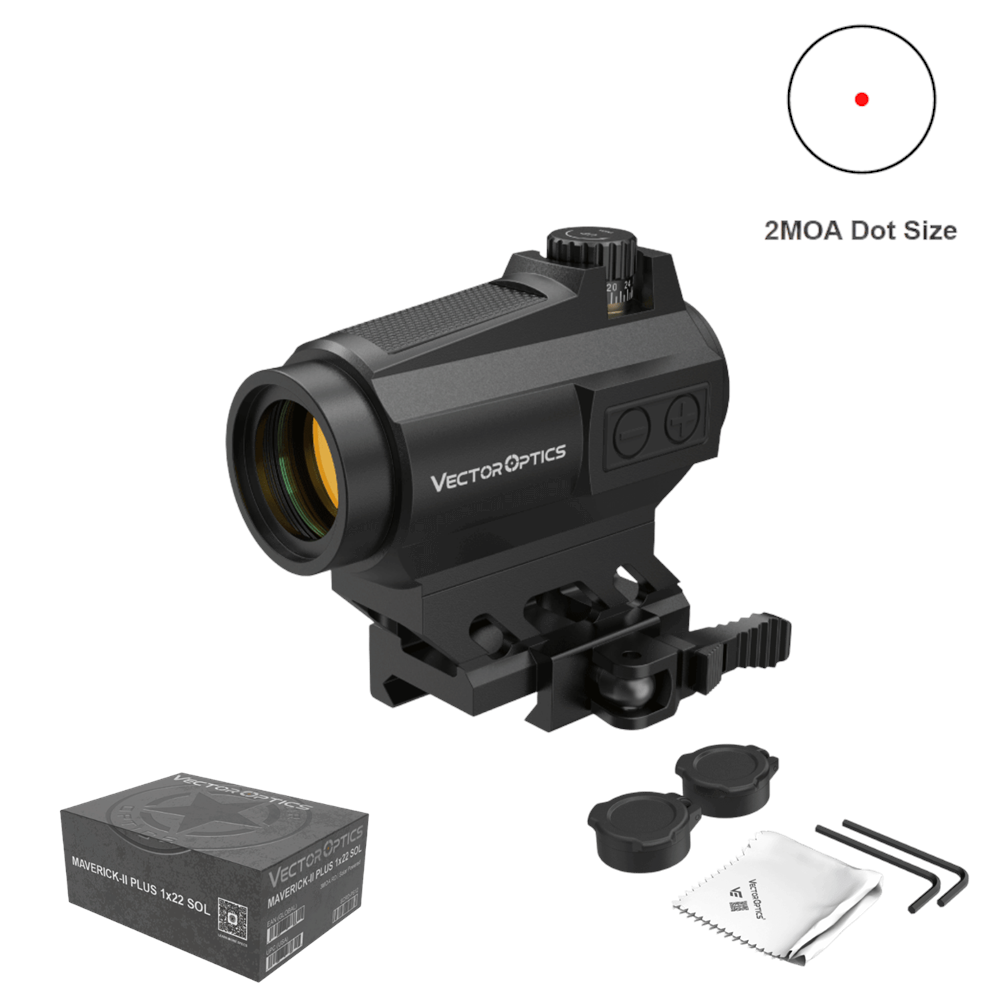 Vector Optics Maverick-II Plus 1X22 2Moa Sol Kırmızı Nokta Nişangah - SCRD-PS12