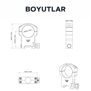 (SCTM-08) 30mm Mark Yüksek Dürbün Ayağı