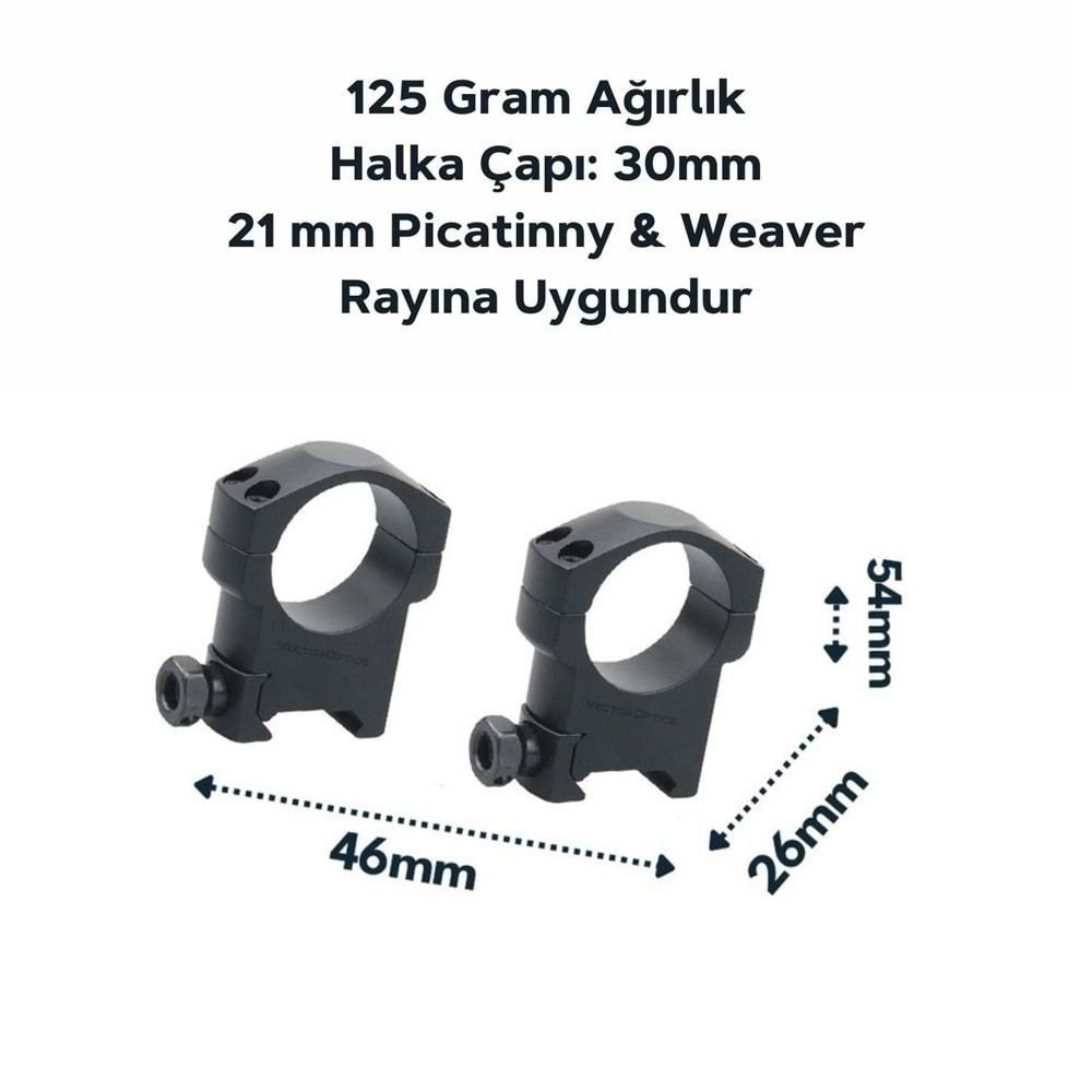 (SCTM-08) 30mm Mark Yüksek Dürbün Ayağı
