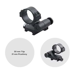 Vector Optics 30mm Dürbün ve Magnifier için yana katlanır picatinny montaj ayağı SCTM-17