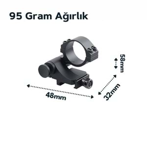 Vector Optics 30mm Dürbün ve Magnifier için yana katlanır picatinny montaj ayağı SCTM-17