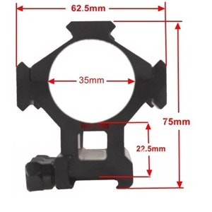 Vector Optics Hydra 35mm Tri-Rails Weaver Dürbün Montaj Ayağı SCTM-20A