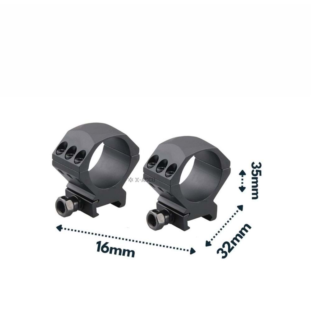 25.4mm 1'' Mark Yüksek Profil Dürbün Montaj Ayağı