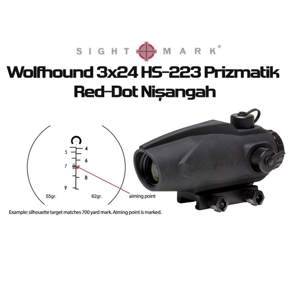 Wolfhound 3x24 HS-223 Prizmatik Red-Dot Nişangah