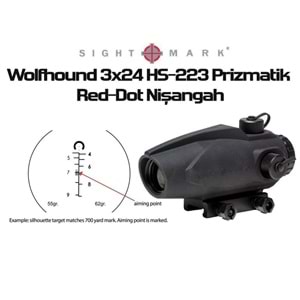 Wolfhound 3x24 HS-223 Prizmatik Red-Dot Nişangah