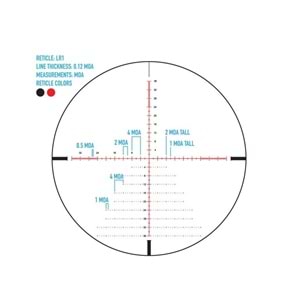Sightmark Citadel 3 18x50 LR1 FFP Tüfek Dürbünü - Siyah
