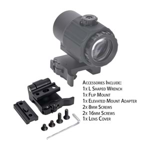 SOTAC 558 G43 Red & Green Dot Holographic Reflex Sight Scope with G43 3X Magnifier Combo Built-in Flip QD Mount Nişangah - Siyah