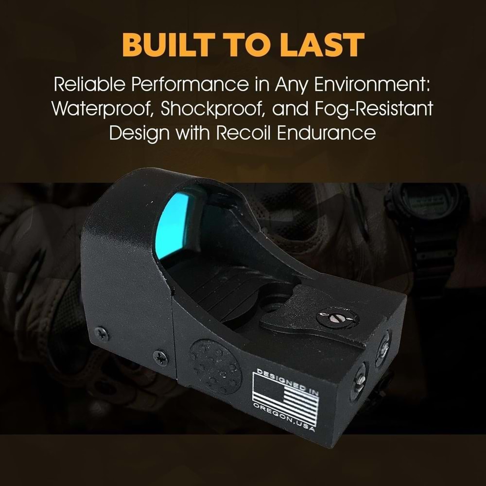 SOTAC Shake Awake WATERPROOF Compact MINI Crusader Red Dot Reflex Sight Pistol or Rifle and Glock MOS Nişangah