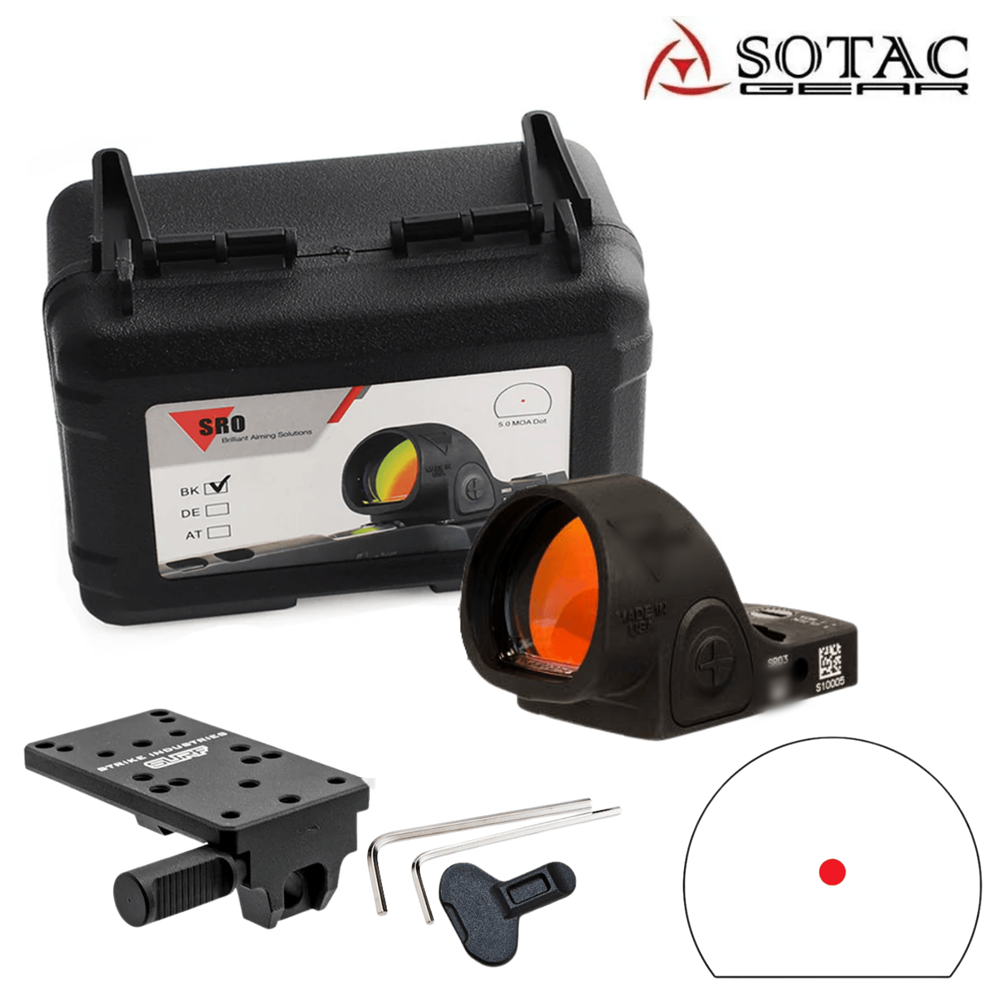 SOTAC SRO M-11 Red Dot Nişangah Siyah & RMR Plate SOTAC-SRO-BK