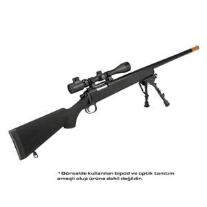 JG VSR-10 / BAR-10 Metal Tetik Sistemli Yaylı Airsoft Bolt Action Sniper Tüfek - 450FPS Siyah