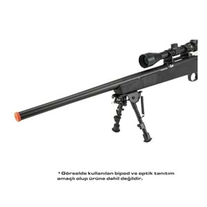 JG VSR-10 / BAR-10 Metal Tetik Sistemli Yaylı Airsoft Bolt Action Sniper Tüfek - 450FPS Siyah