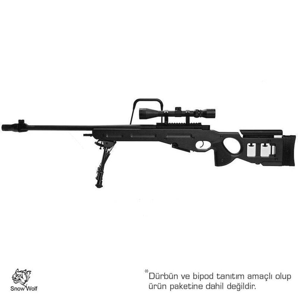 SnowWolf SV-98 SIYAH Bolt Action Airsoft Sniper Tüfeği AWP AWM