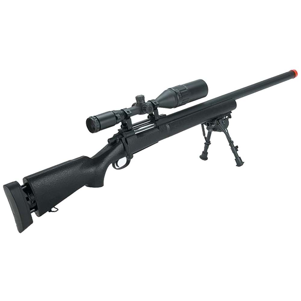 Snow Wolf M24 Airsoft Sniper Fabrika Upgradelidir - Siyah