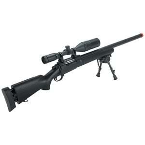 Snow Wolf M24 Airsoft Sniper Fabrika Upgradelidir - Siyah