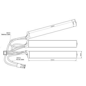 EMR 11.1V 7000mAh Üç Yaprak Pil Tamiya