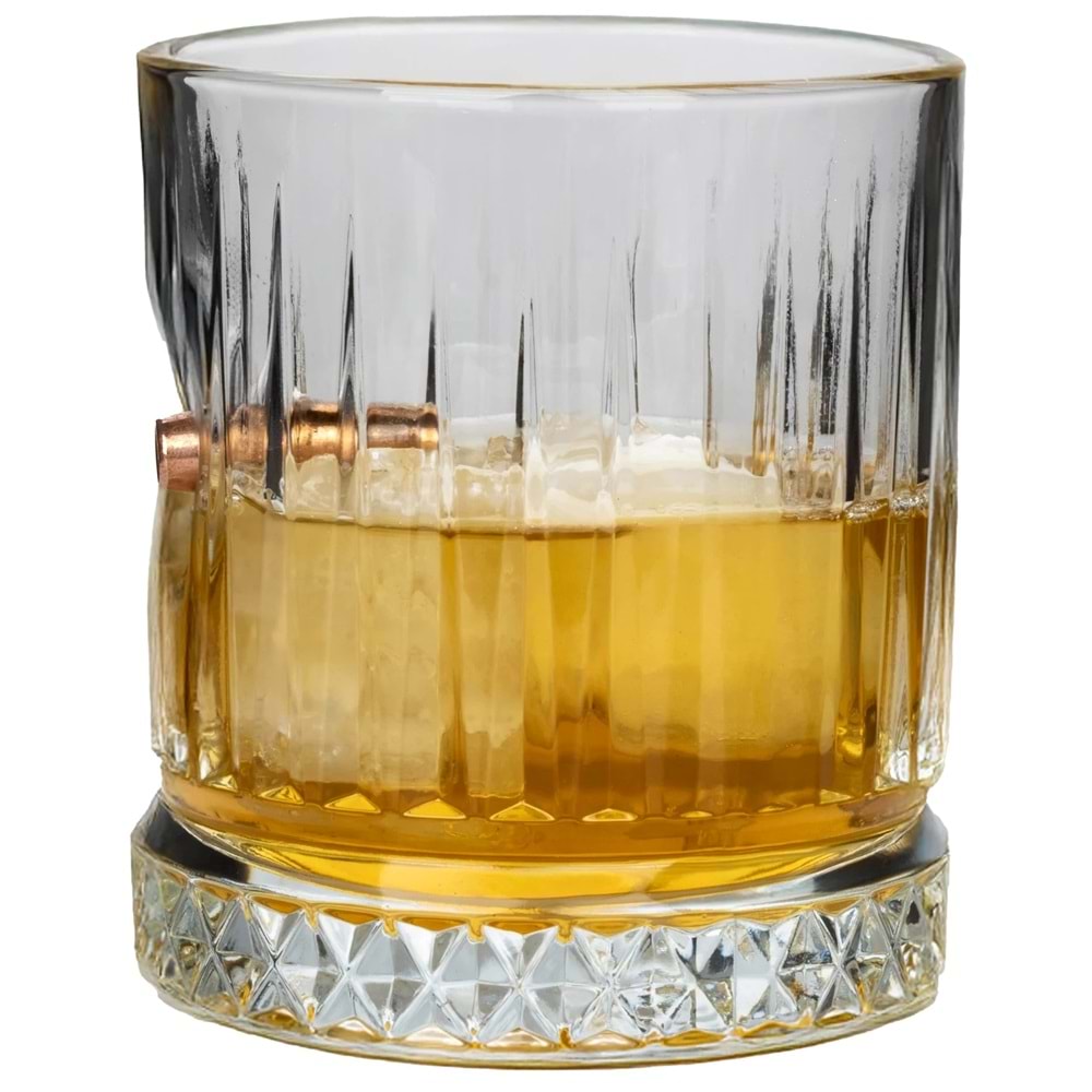 Gerçek .308 Mermili Şık Lüks Viski Bardağı Set Unutulmaz Hediye 355cc