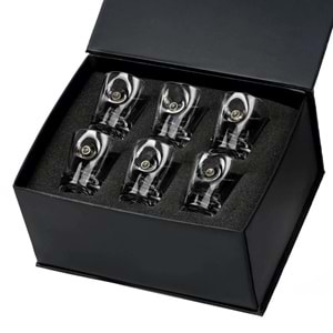 Gerçek 9mm Mermili Shot Tekila Likör Özel Bardağı 6'lı Set Mermi Çekirdeği Hediye Seti