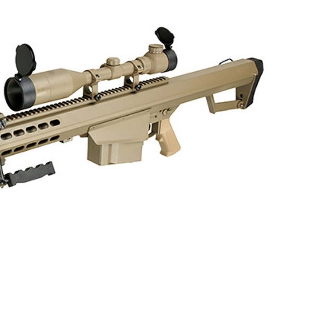 Snow Wolf M82A1 CQB Dürbünlü AEG Airsoft Sniper Tüfek Çöl Rengi