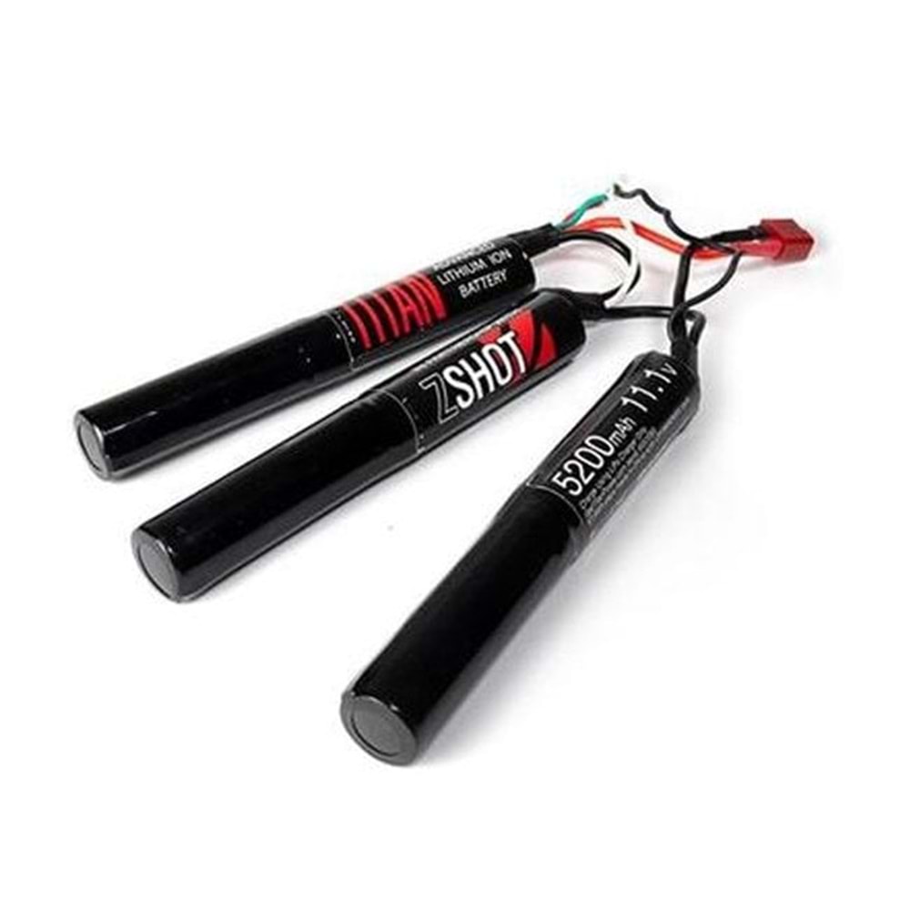 Titan 5200mAh 11.1v Nunchuck T-Plug (Deans) Airsoft Li Ion Pil - 1090
