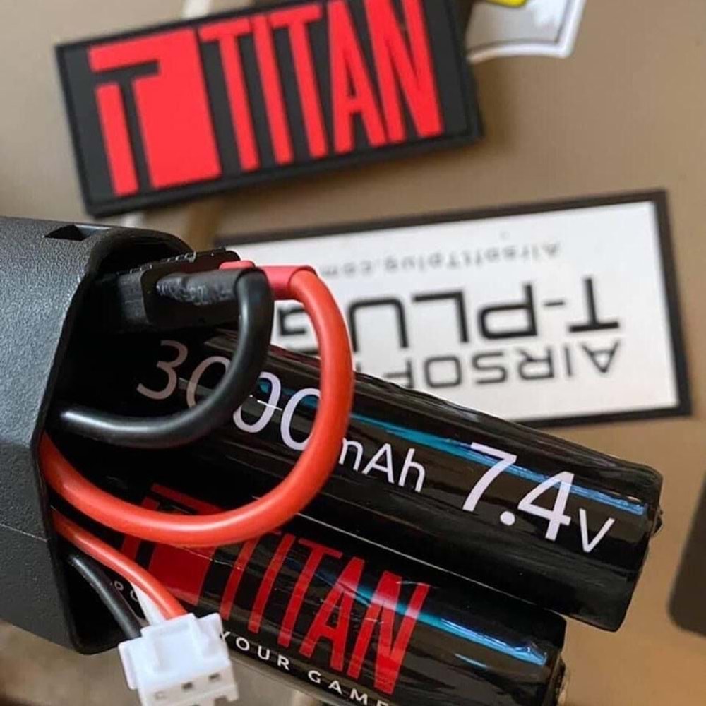 Titan 3000mAh 7.4v Nunchuck TPLUG (Deans) Airsoft Li Ion Pil - 1155