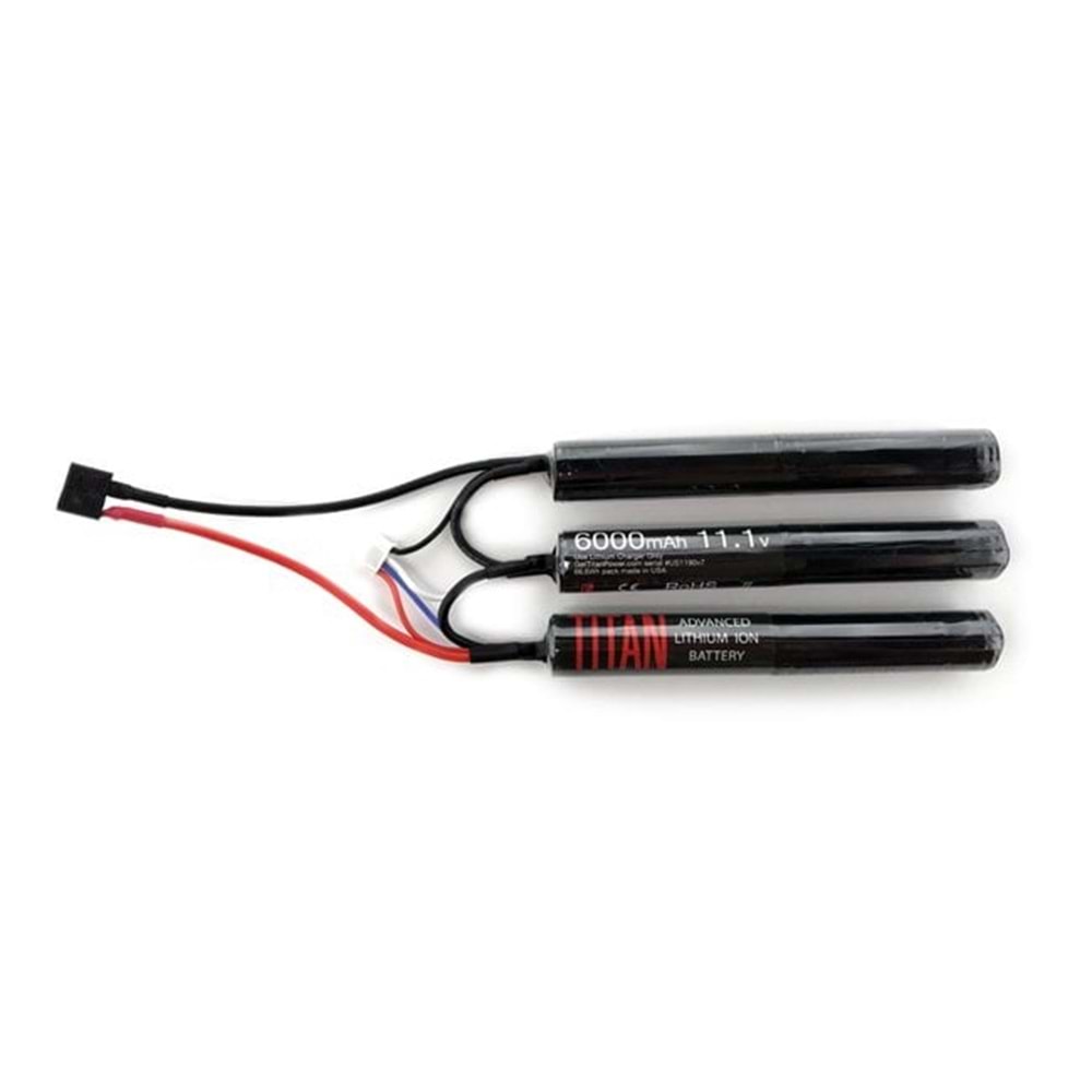 Titan 6000mAh 11.1v Crane Nunchuck T-Plug - Airsoft Li Ion Pil - 1190