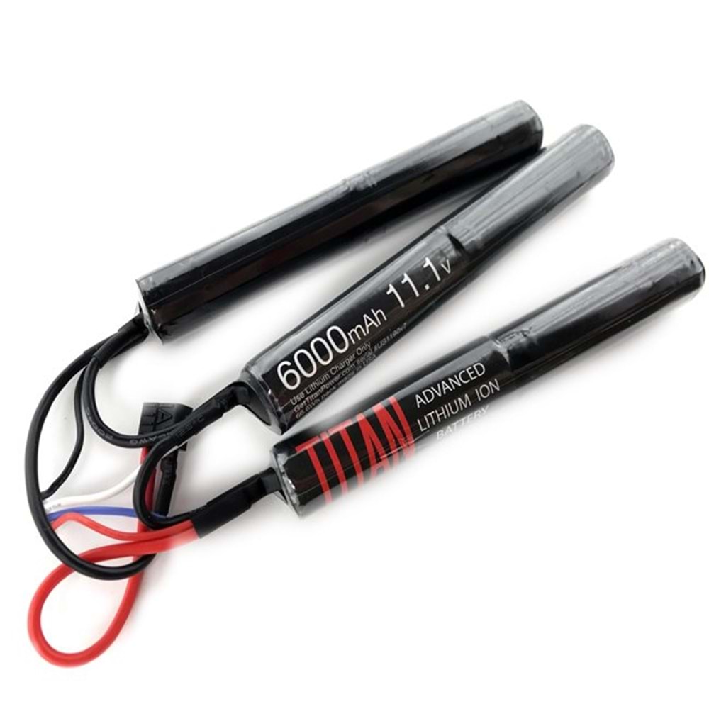 Titan 6000mAh 11.1v Crane Nunchuck T-Plug - Airsoft Li Ion Pil - 1190
