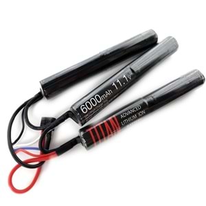 Titan 6000mAh 11.1v Crane Nunchuck T-Plug - Airsoft Li Ion Pil - 1190