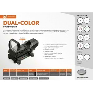 TRUGLO Open Reddot 2RENK Siyah 5MOA