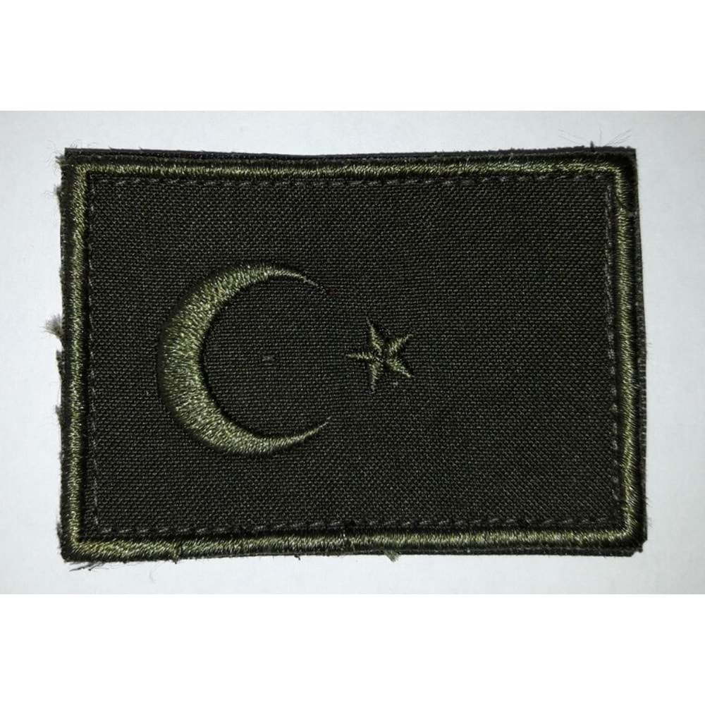 Türk Bayrağı Patch Haki