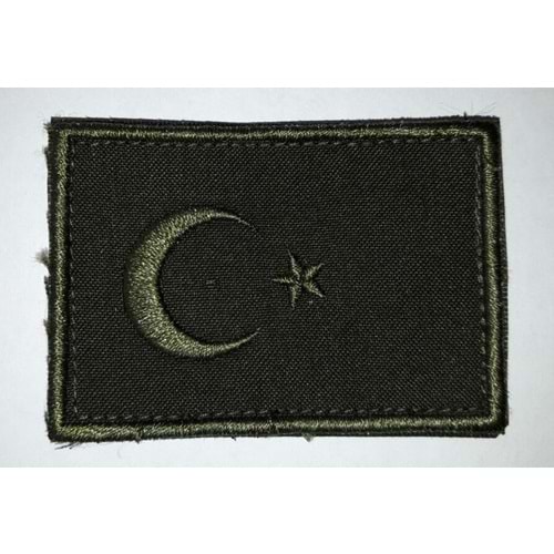 Türk Bayrağı Patch Haki