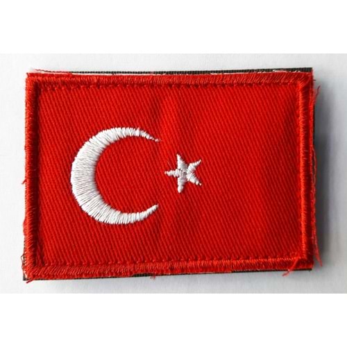 Türk Bayrağı Patch Kırmızı/Beyaz