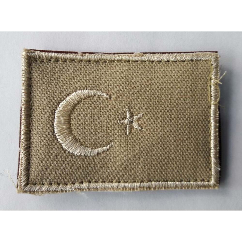 Türk Bayrağı Patch Tan/Desert