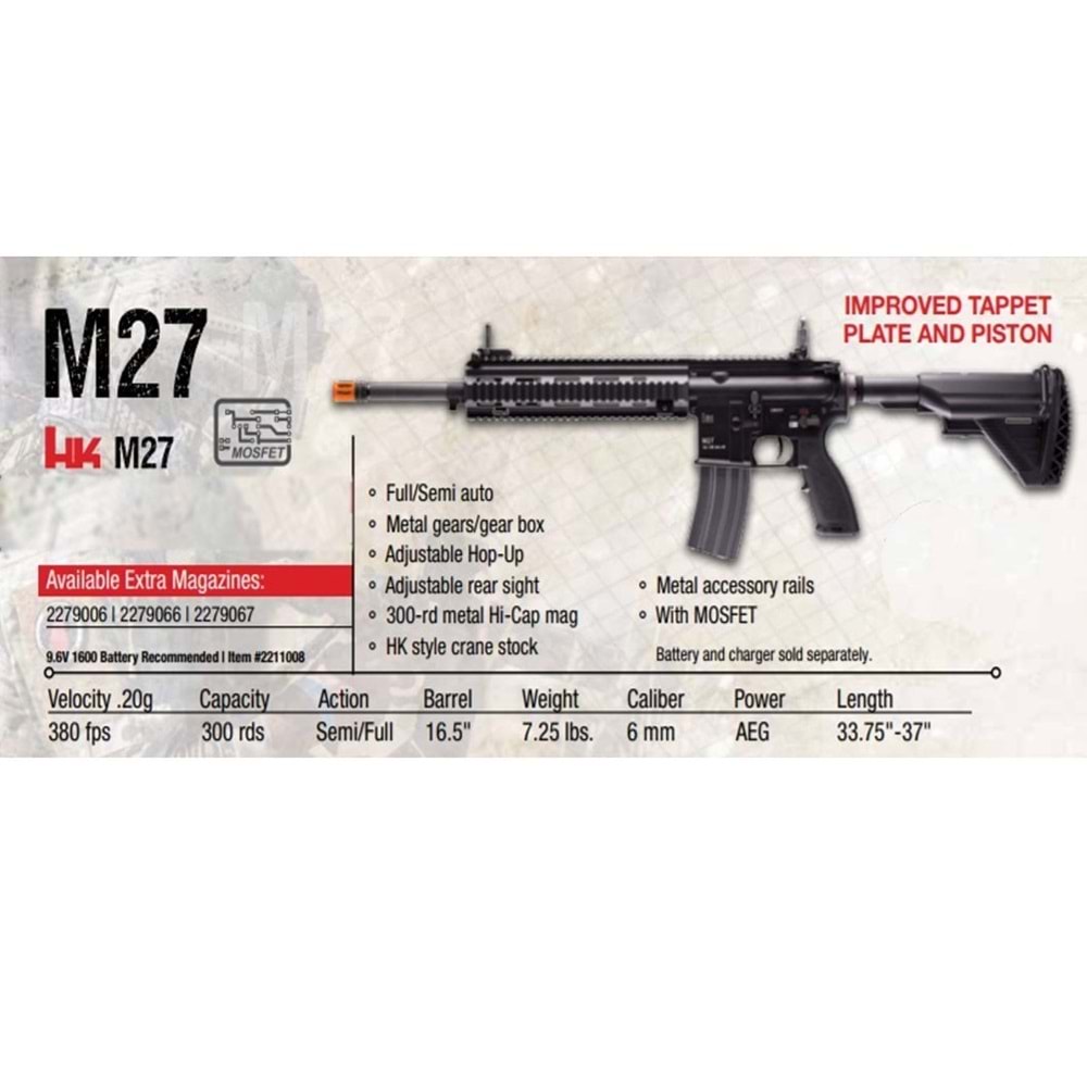 HK416 M27-IAR AIRSOFT AEG