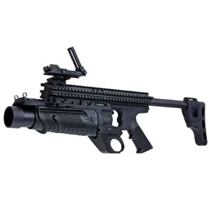VFC MK13 MOD0 BLACK Enhanced Grenade Launcher Airsoft Bombatar (Siyah-Deluxe Version)