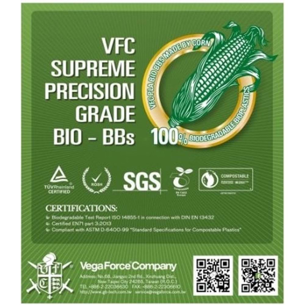 VFC 0.20 Gram AIRSOFT BIO BB 5000Adet