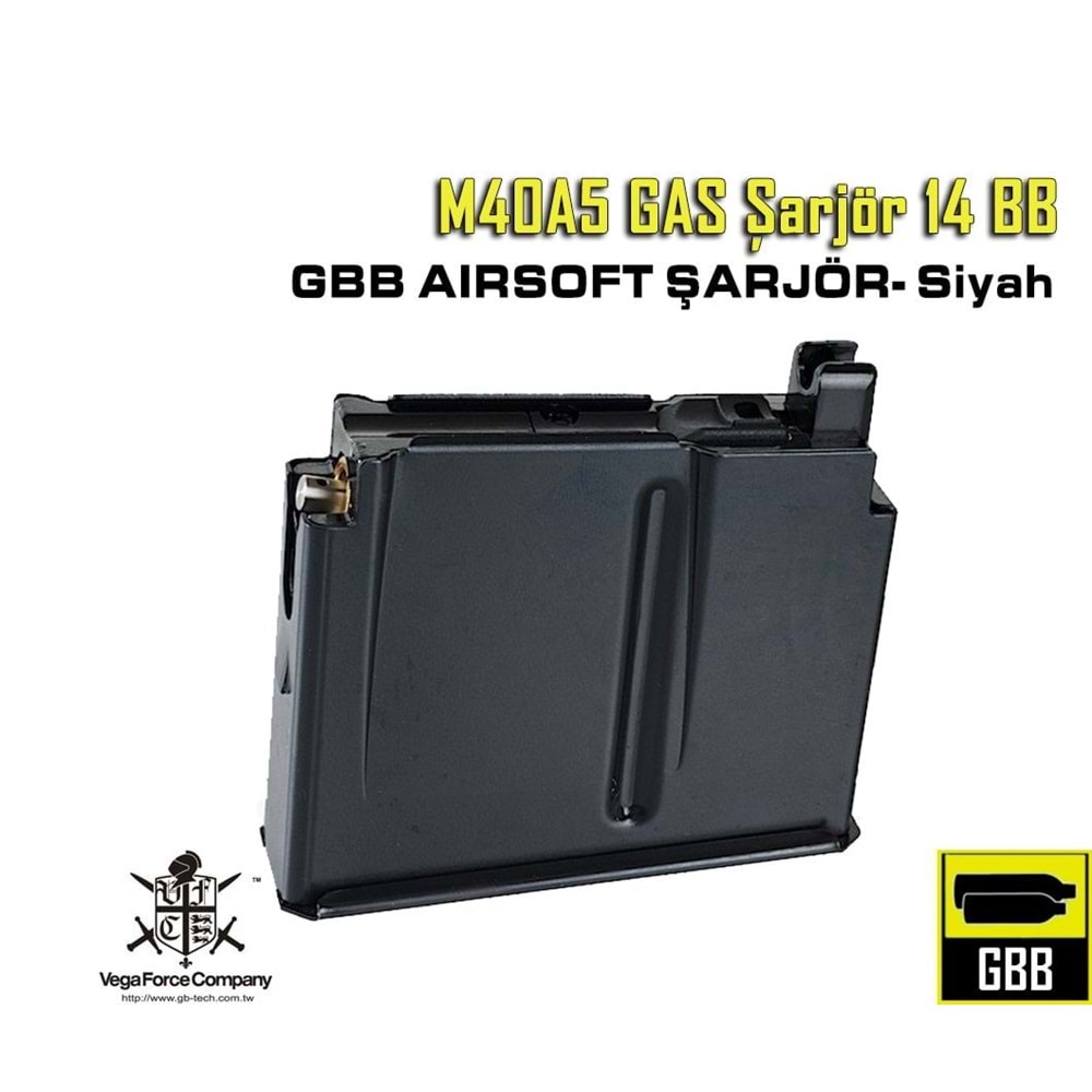 VFC M40A5 14BB GBB Airsoft Şarjör - Siyah