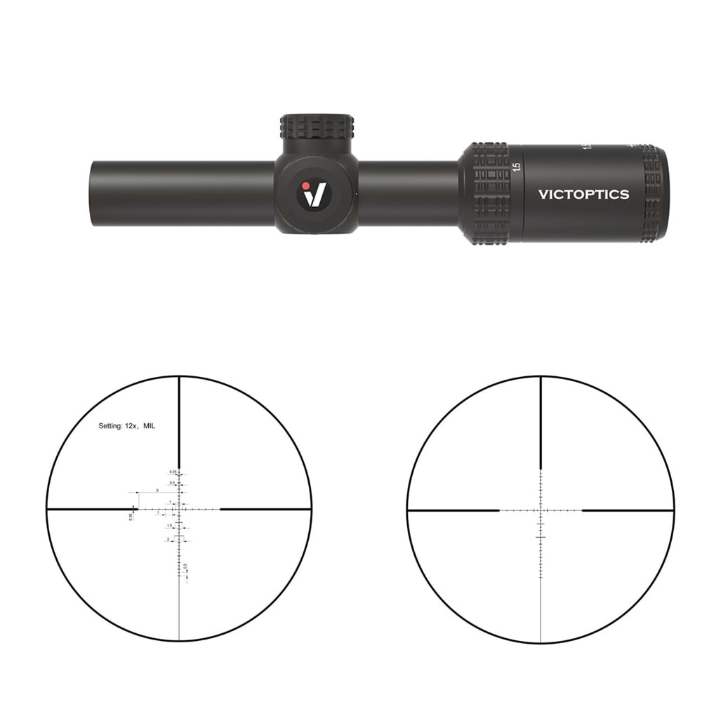 Victoptics SOI 1.5-5x20 Tüfek dürbünü 25.4mm Tüp RED+GREEN IR 1/5MIL